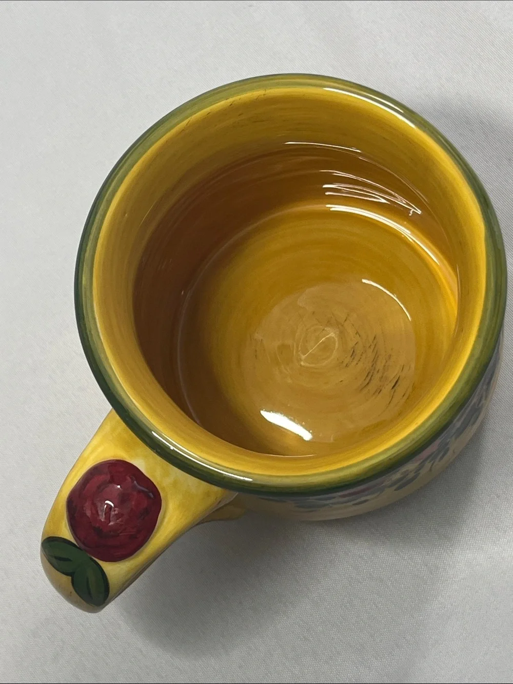 Pier 1 Tuscan Floral Large Ceramic Mug